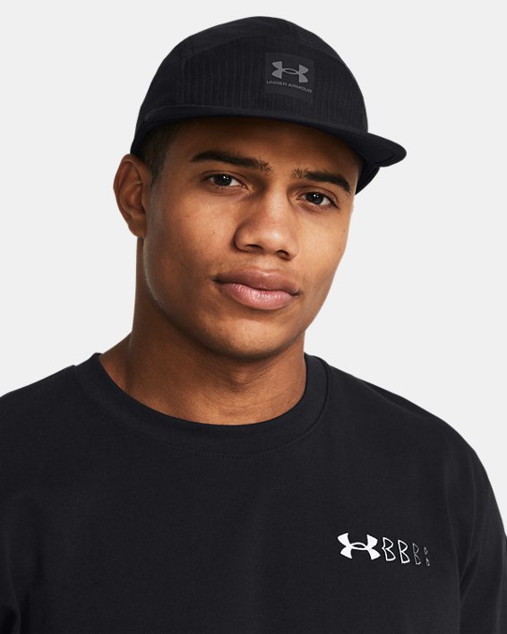 Men's UA ArmourVent Camper Hat in Black image number 2